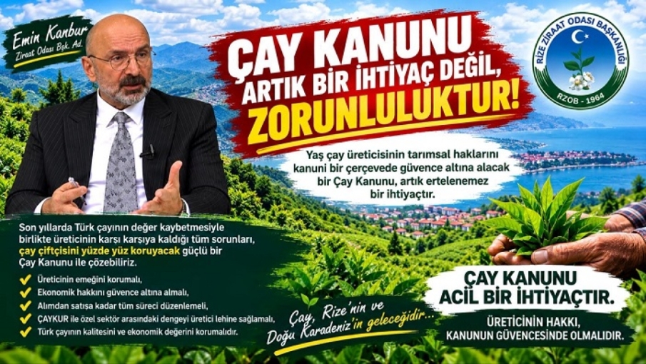 Emin Kanbur, Çayda Emeğin Hakkı Yasayla Güvence Altına Alınmalı
